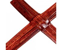 WAGA - Skleněný kříž na stěnu rubínový vrstvený
