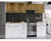 Kuchyňská linka INGRID 240cm - Dub artisan + bílá