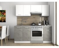 Kuchyňská linka LUIZA 180x120 - Bílá + Beton
