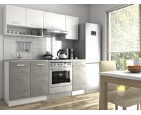 Kuchyňská linka LUIZA II 180x120 - Bílá + beton