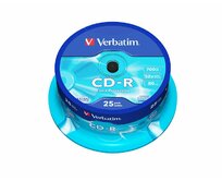 VERBATIM CD-R 700MB, 52x, spindle 25 ks