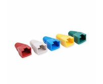 Návlek na plug RJ45 s výřezem, šedý, pack (100ks)