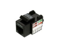 DIGITUS Keystone Jack CAT 5e, nestíněný RJ45 na LSA, barva černá