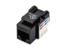 Digitus CAT 6 Keystone Jack, nestíněný RJ45 na LSA, barva černá