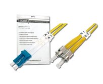 Digitus Fiber Optic Patch Cord, LC to ST, Singlemode, OS1, 09/125 µ, Duplex, 1m