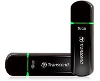 Transcend 16GB JetFlash 600, USB 2.0 flash disk, MLC, černo/zelený, LED indikace, vysokorychlostní, 32MB/s R, 12MB/s W