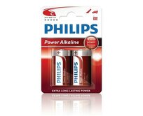 Philips baterie C PowerLife, alkalická - 2ks