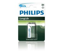 Philips baterie 9V LongLife zinkochloridová - 1ks, blister