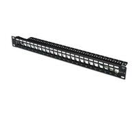 Digitus Neosazený Patch Panel, 24 port, stíněný, 1U, černý