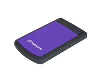 TRANSCEND 1TB StoreJet 25H3P SLIM, 2.5”, USB 3.0 (3.1 Gen 1) Externí Anti-Shock disk, tenký profil, černo/fialový