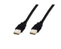 Digitus USB kabel A/samec na A/samec, černý, Měď, 1m