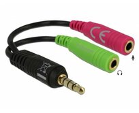 Delock adaptér stereo jack 3,5 mm samec > 2 x stereo jack 3,5 mm samice