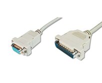 Digitus sériový kabel připojovací DB9/DB25 F/M 3m, 2x stíněný, šedý