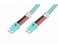 DIGITUS Fiber Optic Patch Cord, LC to LC, Multimode, OM3, 50/125 µ, Duplex Length 1m