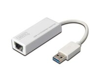 Digitus USB 3.0 adaptér na Gigabit Ethernet , 1x RJ45, USB-A, 10/100/1000Mbps, USB 3.0 XP, Vista, 7, Max OS X, Linux