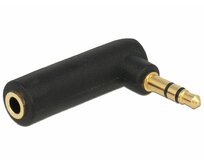 Delock audio adaptér stereo jack 3,5 mm 3 pin samec na samici pravoúhlou