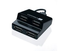 CONNECT IT USB hub 4 porty STEP - černý