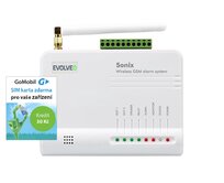 EVOLVEO Sonix - bezdrátový GSM alarm (4ks dálk. ovlád.,PIR čidlo pohybu,čidlo na dveře/okno,externí repro,Android/iPhone) + SIM
