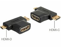 Delock adaptér HDMI-A samice > HDMI-C + HDMI-D samec