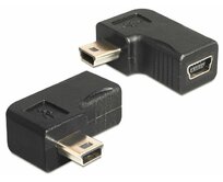 Delock adaptér USB-B mini 5-pin samec/samice 90° pravoúhlý