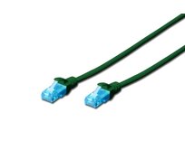 Digitus Patch Cable, UTP, CAT 5e, AWG 26/7, zelený 0,5m, 1ks