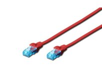 Digitus Patch Cable, UTP, CAT 5e, AWG 26/7, červený 0,5m, 1ks