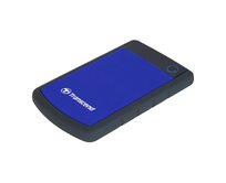 TRANSCEND 2TB StoreJet 25H3B SLIM, 2.5”, USB 3.0 (3.1 Gen 1) Externí Anti-Shock disk, tenký profil, černo/modrý