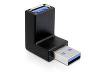 DeLock adaptér USB 3.0 samec - USB 3.0 samice pod úhelem 270° vertikálně