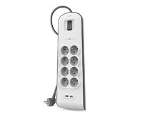 Belkin přepěťová ochrana BSV804 - 8-zásuvka, 2xUSB/2.4A, 2m