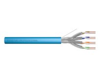 DIGITUS Instalační kabel CAT 6A U-FTP, 500 MHz Eca (EN 50575), AWG 23/1, papírová krabička 100 m, simplex, barva modrá