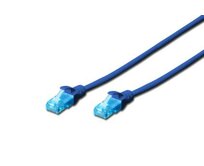 Digitus Ecoline Patch Cable, UTP, CAT 5e, AWG 26/7, modrý 1m, 1ks