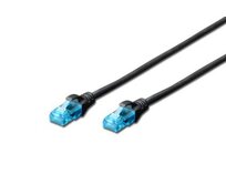 Digitus Ecoline Patch kabel, UTP, CAT 5e, AWG 26/7, černý 3m, 1ks