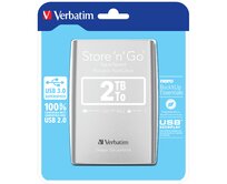 VERBATIM Store´n´ Go 2,5" 2TB USB 3.0 stříbrný