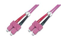 DIGITUS Fiber Optic Patch Cord, SC to SC, Multimode OM4 - 50/125 µ, Duplex, color RAL4003 Length 2m