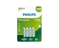 Philips dobíjecí baterie AAA 1000mAh, NiMH - 4ks