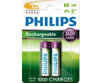 Philips dobíjecí baterie AA 2600mAh, NiMH - 2ks