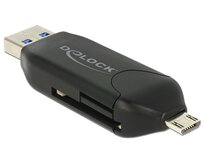 Delock Micro USB OTG čtečka karet + USB 3.0 A male 
