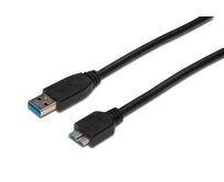 Digitus USB 3.0 kabel, USB A - Micro USB B, M / M, 1 m,UL, bl