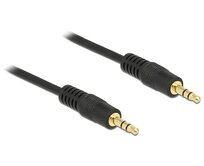 Delock Stereo Jack Cable 3.5 mm 3 pin male > male 0.5 m black