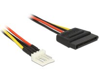 Delock napájecí kabel SATA 15 pin samec > 4 pin floppy samec 15 cm