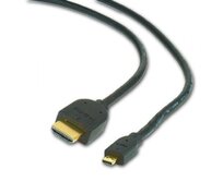 GEMBIRD Kabel HDMI-HDMI micro 1,8m, 1.3, M/M stíněný, zlacené kontakty, černý