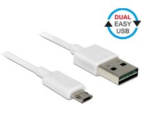 Delock kabel EASY-USB 2.0 Type-A samec > EASY-USB 2.0 Type Micro-B samec bílý 2 m