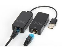 DIGITUS USB Extender, USB 2.0, pro použití s Cat5 / 5e / 6 (UTP, STP nebo SFT) kabelu až 50 m / 164 stop