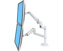 ERGOTRON LX Dual Stacking Arm, stolní ramena pro 2 lcd. max. 27", flexibilní , bílé 