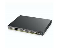 Zyxel XGS2210-52HP, 52-port Managed Layer2+ Gigabit Ethernet switch, 48x Gigabit metal + 4x 10GbE SFP+ ports, PoE 802.3a