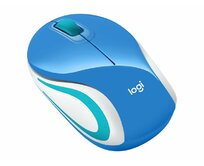 Logitech myš Wireless Mini Mouse M187, optická, 2 tlačítka, modrá,1000dpi