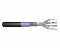 DIGITUS Kabel pro venkovní instalaci CAT 7 S-FTP, 1200 MHz PE, vnitřní Eca (LSZH-1), AWG 23/1, kroužek 100 m, simplex, barva čer