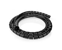 Nedis SWB KS-10BLACK - Cable management | Spirálové pouzdro | 10m | Max. tloušťka kabelu 60 mm | PVC | Černá