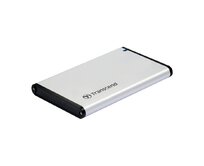 Transcend StoreJet 25S3 externí rámeček pro 2.5" HDD/SSD, SATA III, USB 3.0, celohliníkový, stříbrný