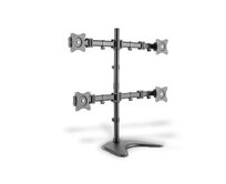 Digitus stolní stojan pro čtyři monitory/Upínací držáky, černý 15-27 ", max. Zatížení 4x8 kg, VESA max. 100x100